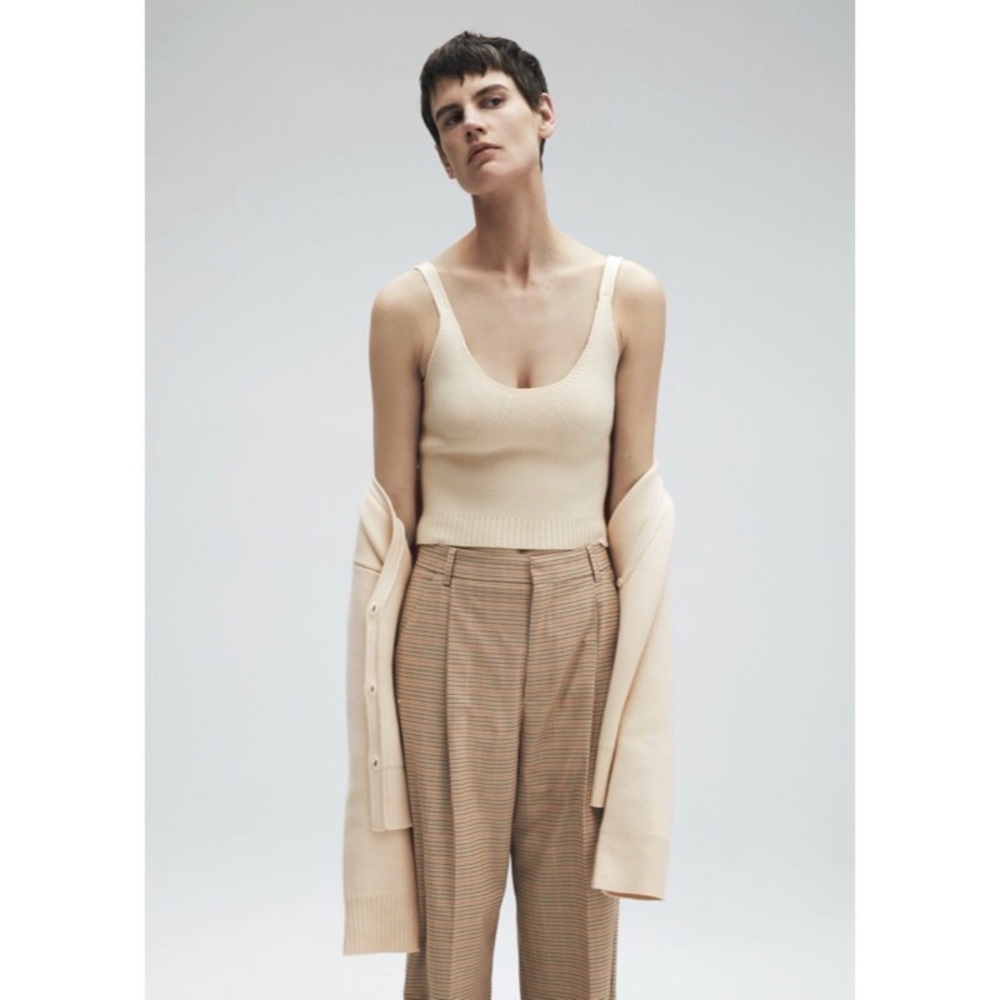 ZARA Cropped Knit Tank Top | Sz M